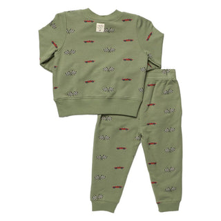Cotton Sweatshirt and Jax Jogger Set - Racecars