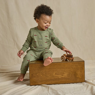 Cotton Sweatshirt and Jax Jogger Set - Racecars Coop Kids by Pink Chicken