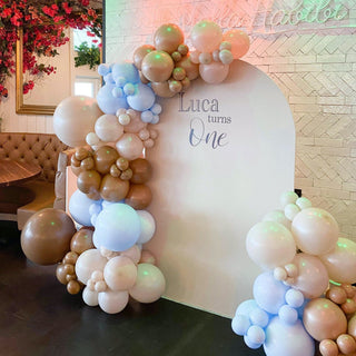 Teddy Bear Blue & Brown Balloon Garland Kit Balloon Garlands Ellie's Party Supply Garland Length:: 5 Feet