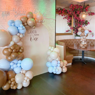Teddy Bear Blue & Brown Balloon Garland Kit Balloon Garlands Ellie's Party Supply Garland Length:: 5 Feet