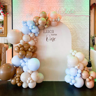 Teddy Bear Blue & Brown Balloon Garland Kit Balloon Garlands Ellie's Party Supply Garland Length:: 5 Feet