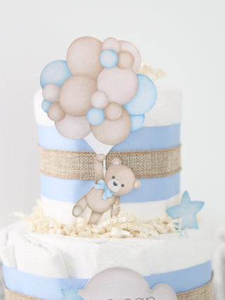 Teddy Bear Diaper Cake Collection - Blue
