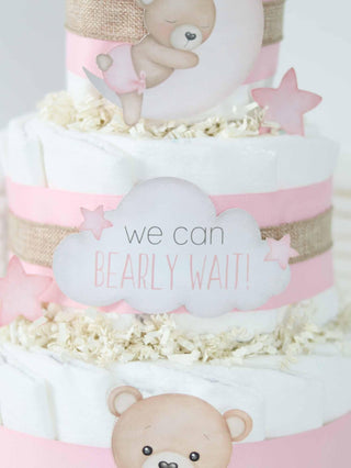 Teddy Bear Diaper Cake Collection - Pink