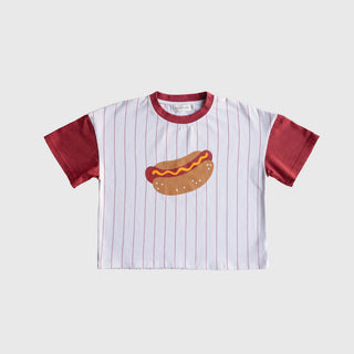 Child Cotton Tee | Hot Dogs forever french baby
