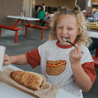 Child Cotton Tee | Hot Dogs forever french baby