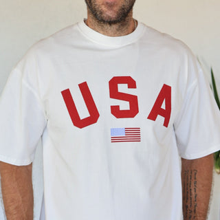 Adult Cotton Tee - USA Adult Tee forever french baby Size: Small