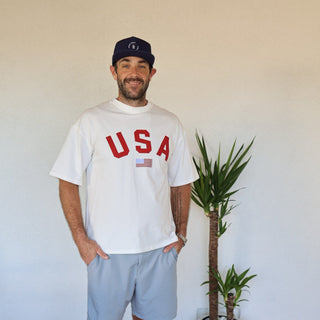 Adult Cotton Tee - USA Adult Tee forever french baby Size: Small
