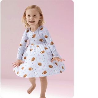 Twirly Long Sleeve Dress Baby & Toddler Dresses 544 Angel Dear Size: 6-12M