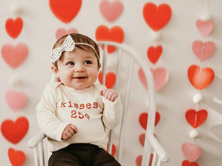 Long Sleeve Bodysuit, Kisses - Natural Baby One-Pieces Tenth & Pine Size: 0-3 Months