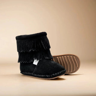 The Cozy Boot Baby & Toddler Boots Boot Little Love Bug Co. Color: Black Suede Size: 2 (Weatherproof Soft Sole)