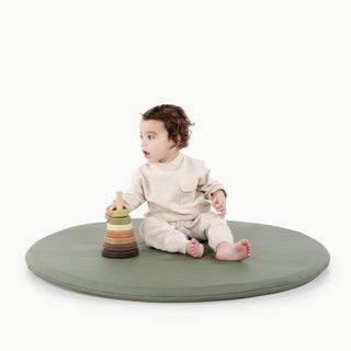 Wholesale Padded Mini Playmat Padded Mat Gathre Color: Thyme Shape: Circle
