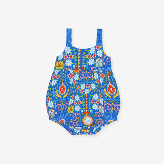 Bamboo Tie Back Bubble Romper - Carretto (Floral)