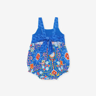 Bamboo Tie Back Bubble Romper - Carretto (Floral)