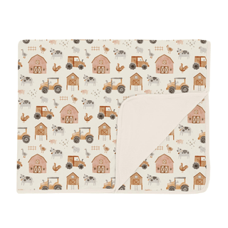 Bamboo Toddler Blanket - Natural Farm LifeKicKee PantsSize: One Size