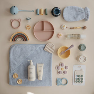 Finger ToothbrushToothbrushMushieColor: Shifting Sand/Cambridge Blue