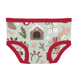 Bamboo Training Pants - Aloe Christmas Dogs KicKee Pants Size: 2T-3T