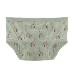 Bamboo Training Pants - Aloe Giraffe