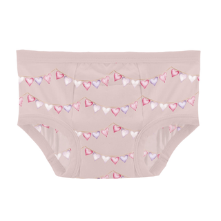 Bamboo Training Pants - Baby Rose Heart Bunting Training Pants KicKee Pants Size: 2T-3T