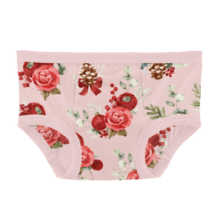 Bamboo Training Pants - Baby Rose Holiday Floral KicKee Pants Size: 2T-3T