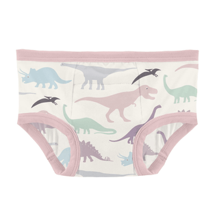 Bamboo Training Pants - Lavender Dino Museum KicKee Pants Size: 2T-3T