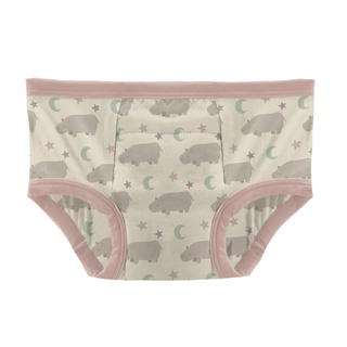 Bamboo Training Pants - Natural Hippo