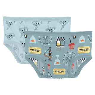Bamboo Training Pants (Set of 2) - Spring Sky Happy Tornado & Stormy Sea Fall FairKicKee PantsSize: 2T-3T
