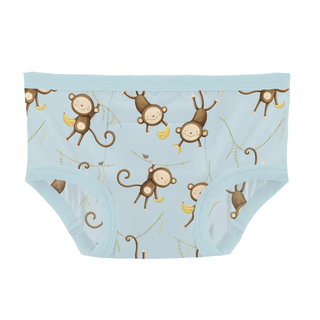 Bamboo Training Pants - Spring Sky Monkeys & Bananas Training Pants KicKee Pants Size: 2T-3T