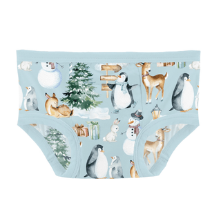 Bamboo Training Pants - Spring Sky Winter Woodland KicKee Pants Size: 3T-4T