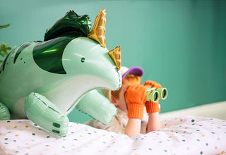 Standing Triceratops Balloon Mylar Balloons Ellie's Party Supply