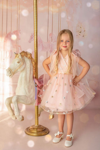 Twinkle Star Blush Pink Tulle Dress Dresses Faeella Size: 2