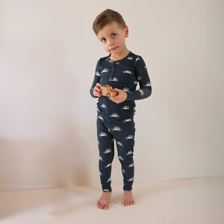 Bamboo Two Piece Pajamas - Police Cruiser Two Piece Pajama forever french baby Size: 2/3 Years