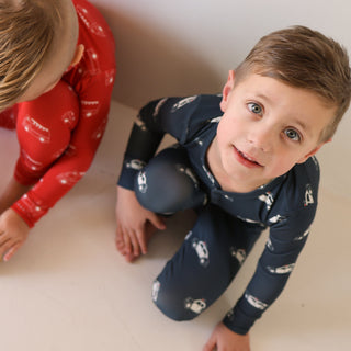 Bamboo Two Piece Pajamas - Police Cruiser Two Piece Pajama forever french baby Size: 2/3 Years