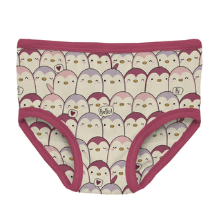 Bamboo Underwear - Baby Rose Penguins