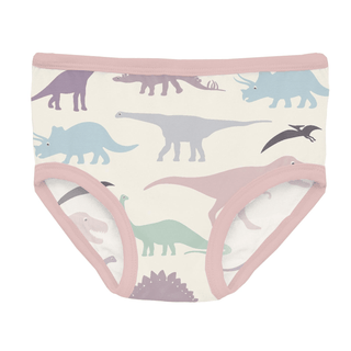 Bamboo Underwear - Lavender Dino Museum KicKee Pants Size: 2T-3T