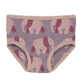 Bamboo Underwear - Lavender Pink Elephants
