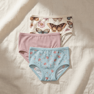 Bamboo Underwear (Set of 3) - Botanical Butterflies, Baby Rose & Spring Sky Floral Vines KicKee Pants Size: 2T-3T