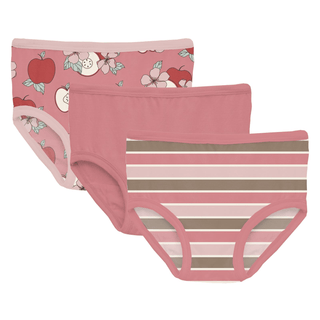 Bamboo Underwear (Set of 3) - Desert Rose Apple Picking, Desert Rose & Neapolitan StripeKicKee PantsSize: 2T-3T