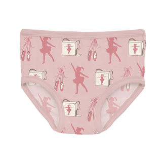 Bamboo Underwear (Set of 3) - Baby Rose Ballet Dancers, Baby Rose & Natural Bubbles KicKee Pants Size: 2T-3T