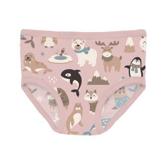 Bamboo Underwear (Set of 3) - Chalkboard Snowflakes, Baby Rose & Baby Rose Arctic Animals KicKee Pants Size: 2T-3T