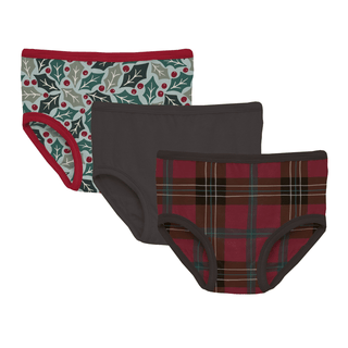 Bamboo Underwear (Set of 3) - Spring Sky Holly, Midnight & Winter Lodge Plaid