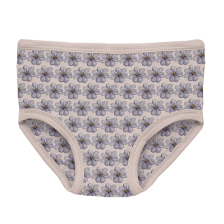 Bamboo Underwear - Shrinking Violet Summer Flowers Girls Underwear KicKee Pants Size: 2T-3T