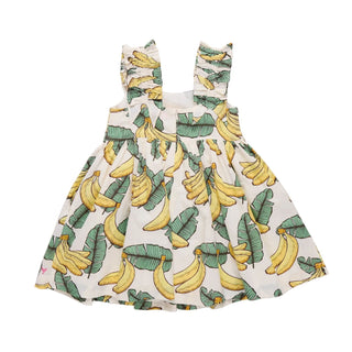 Cotton Via Dress - Banana Leaves Pink Chicken Size: 2T