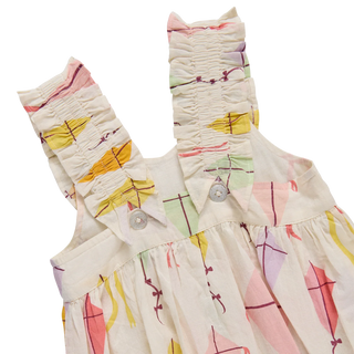 Cotton Via Dress - Flying Kites Pink Chicken Size: 2T