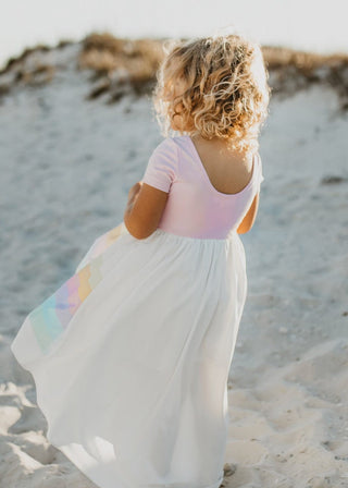 Light Pink Rainbow Dress Dresses Oopsie Daisy Size: 2