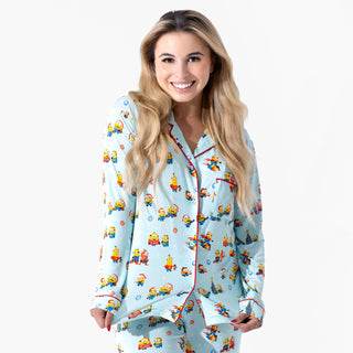 Women's Bamboo Long Sleeve Pajama Set - Merry Minions Bellabu Bear Size: XS