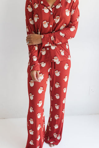 Women's Bamboo Long Sleeve Pajama Set - Santa In My Jammers Size: S
