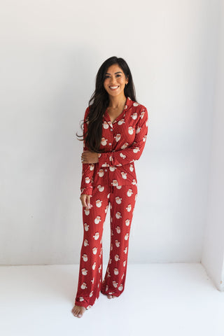 Women's Bamboo Long Sleeve Pajama Set - Santa In My Jammers Size: S