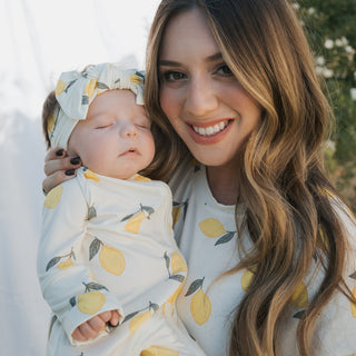 Bamboo Zip Pajamas - Lemon Zip Pajama forever french baby Size: Newborn