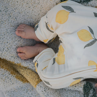 Bamboo Zip Pajamas - Lemon Zip Pajama forever french baby Size: Newborn