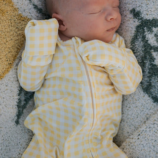 Bamboo Zip Pajamas - Citron Zip Pajama forever french baby Size: Newborn